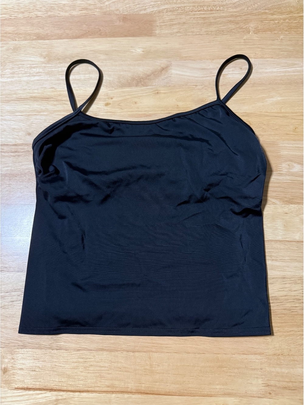 L.L.Bean Women’s Size 12 Regular Black Shelf Bra Camisole Tank Top